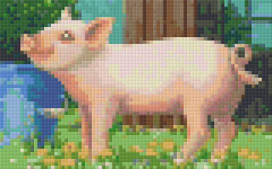 Little Piggy Two [2] Baseplates Pixelhobby Mini-mosaic Art Kit